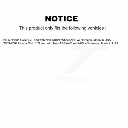 Mpulse Front Left ABS Wheel Speed Sensor For 03-05 Honda Civic 1.7L with Non-ABS/4-Wheel SEN-2ABS0785